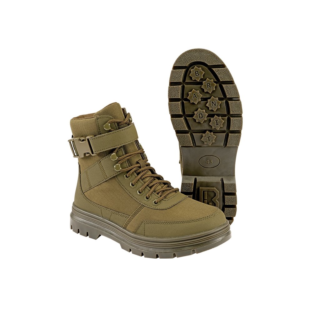 Brandit - Tactical Boot Buckle 8 Eye Lace up boot - Olive green